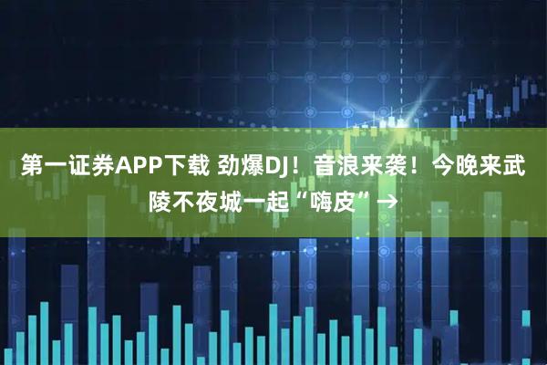 第一证券APP下载 劲爆DJ！音浪来袭！今晚来武陵不夜城一起“嗨皮”→